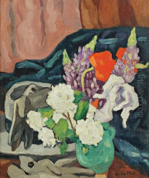 Fleurs Oil Painting by Louis Valtat