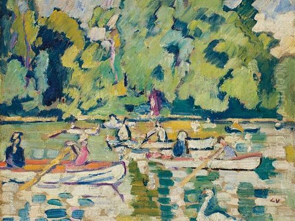 Barques Au Bois De Boulogne Oil Painting by Louis Valtat