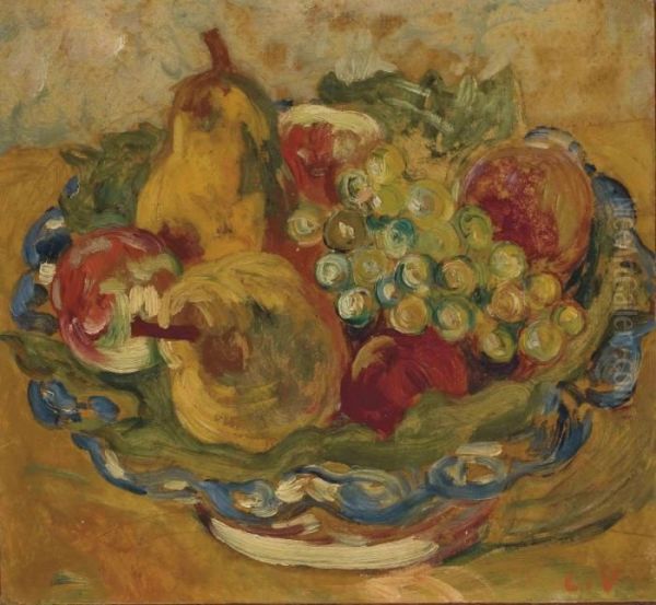 Nature Morte, Poires Et Raisins Oil Painting by Louis Valtat