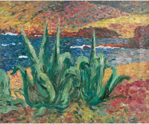 Les Agaves Oil Painting by Louis Valtat