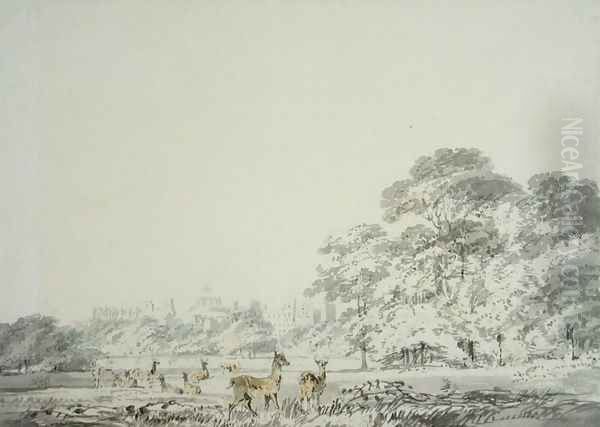 Windsor Castle and Park with Deer Oil Painting by Joseph Mallord William Turner