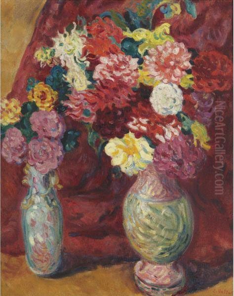 Deux Vases De Fleurs Oil Painting by Louis Valtat