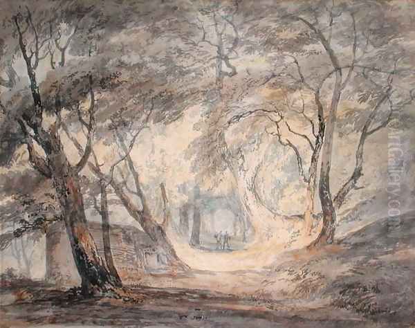 Woodland Scene with Figures, c.1798 Oil Painting by Joseph Mallord William Turner