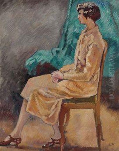 Portrait De Madame Zette Dupont Oil Painting by Louis Valtat