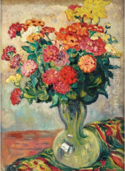 Bouquet De Fleurs Oil Painting by Louis Valtat