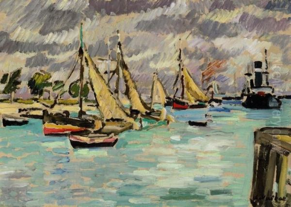 Voiliers Oil Painting by Louis Valtat