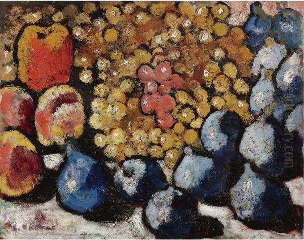 Raisins, Peches Et Figues Oil Painting by Louis Valtat