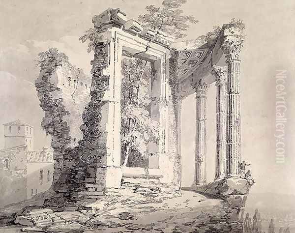 Temple of the Sibyl, Tivoli Oil Painting by Joseph Mallord William Turner