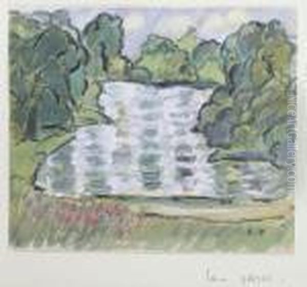 Bois De Boulogne, Le Lac Oil Painting by Louis Valtat