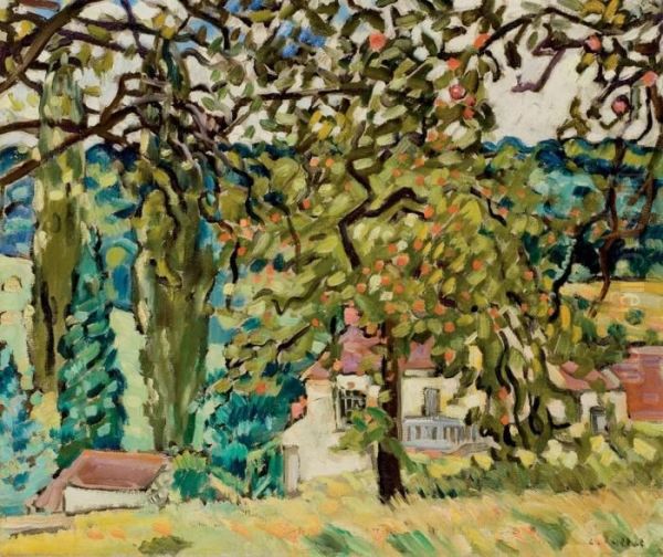 Les Pommiers Oil Painting by Louis Valtat