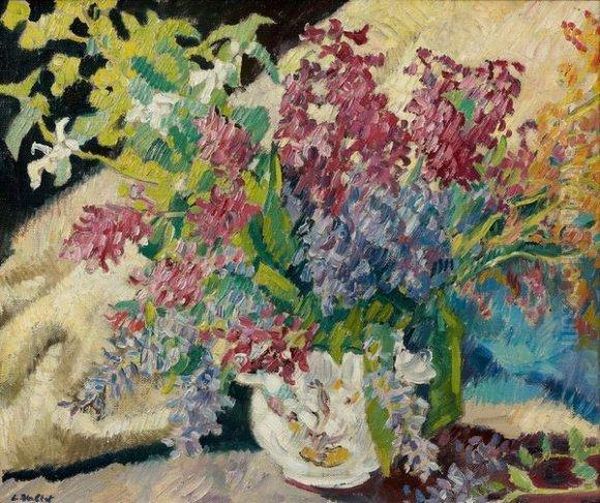 Bouquet De Lilas Oil Painting by Louis Valtat