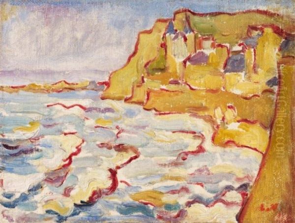 La Falaise En Normandie Oil Painting by Louis Valtat