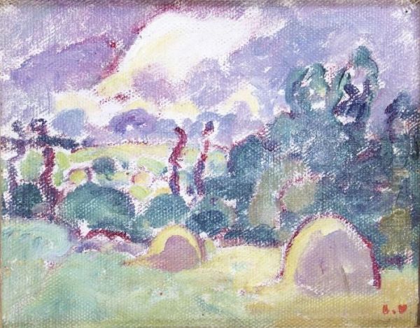 Paysage D'ete, Sous Un Ciel D'orage Oil Painting by Louis Valtat