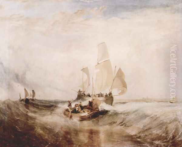 Passengers go on board Oil Painting by Joseph Mallord William Turner