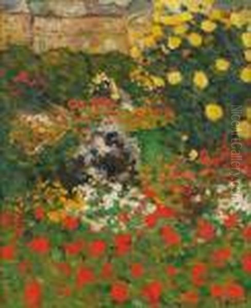 Le Jardin Fleuri Oil Painting by Louis Valtat