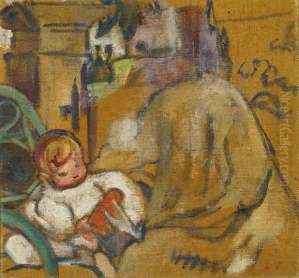 Mere Et Enfant Oil Painting by Louis Valtat