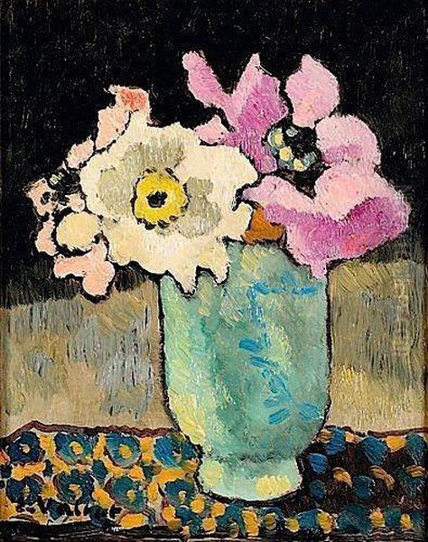 Bouquet D'anemones Oil Painting by Louis Valtat