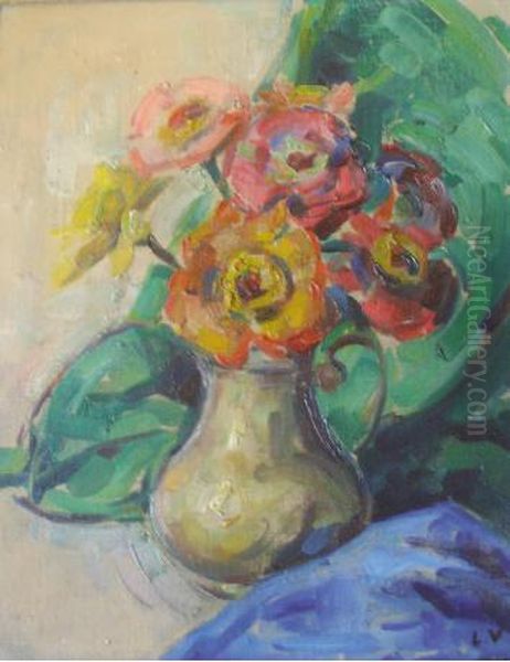 Vase D'anemones Oil Painting by Louis Valtat