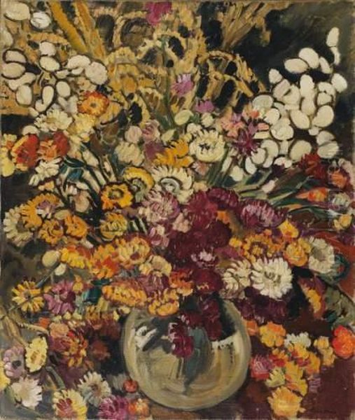 Bouquet De Fleurs Oil Painting by Louis Valtat