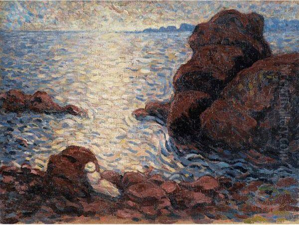 Coucher De Soleil En Bord De Mer Oil Painting by Louis Valtat