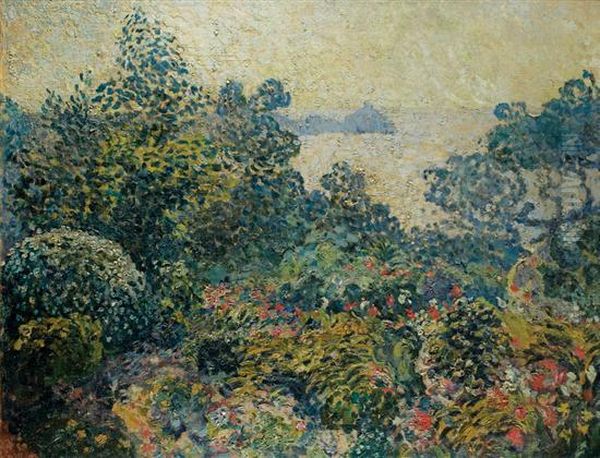 Le Jardin D'agay Au Soleil Couchant Oil Painting by Louis Valtat