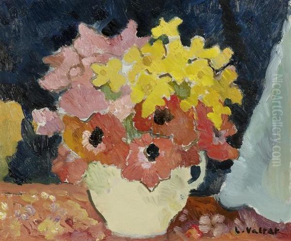 Floral Bouquet Oil Painting by Louis Valtat