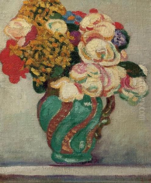 Bouquet De Fleurs Oil Painting by Louis Valtat