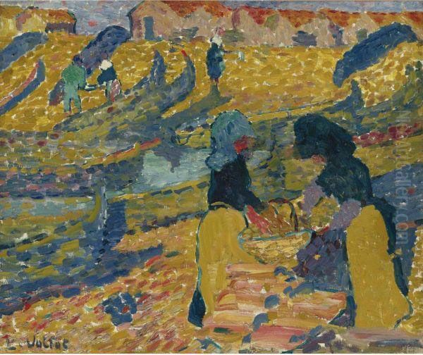 Les Pecheuses D'huitres A Arcachon by Louis Valtat