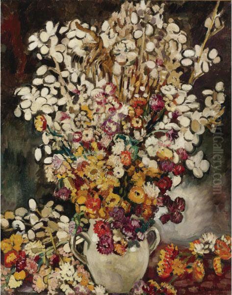 Bouquet De Fleurs Oil Painting by Louis Valtat