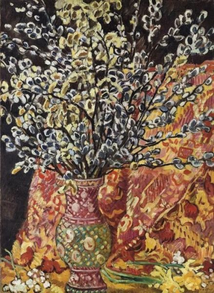 Vase De Fleurs Oil Painting by Louis Valtat