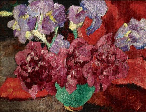 Vase De Pivoines Oil Painting by Louis Valtat