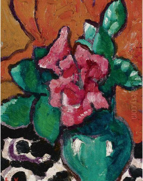 Cruche Verte A La Rose Oil Painting by Louis Valtat