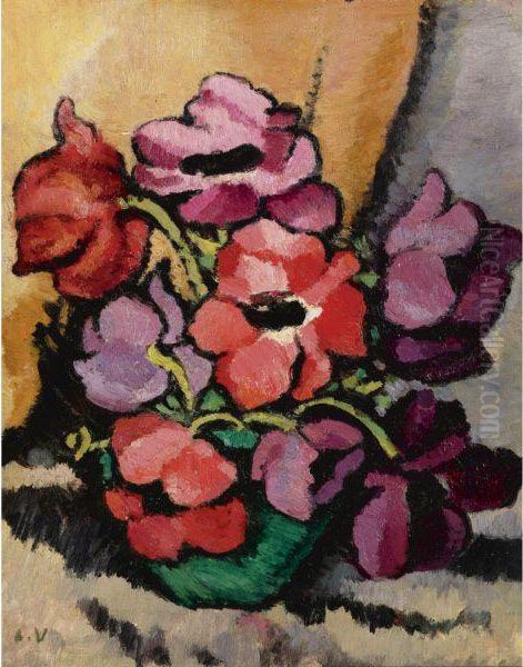 Vase D'anemones Oil Painting by Louis Valtat