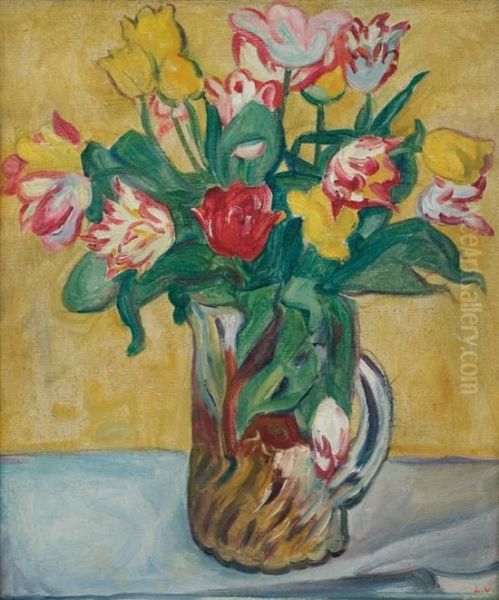 Tulips Oil Painting by Louis Valtat