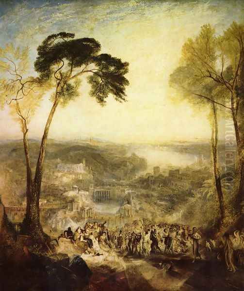 Phryne visited Venus in a public bath, Demosthenes is Äschines blamed Oil Painting by Joseph Mallord William Turner