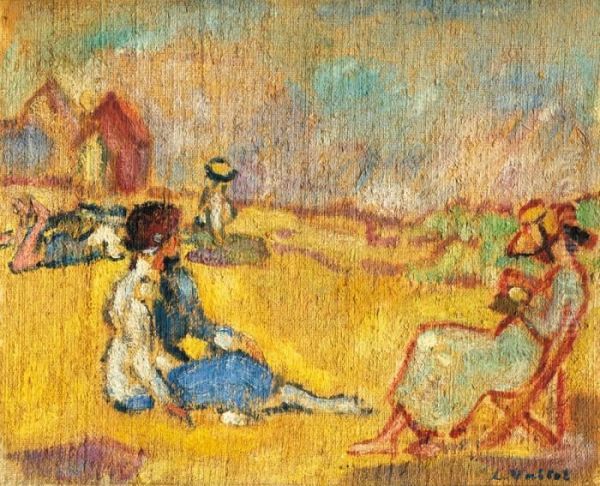 Sur La Plage Oil Painting by Louis Valtat