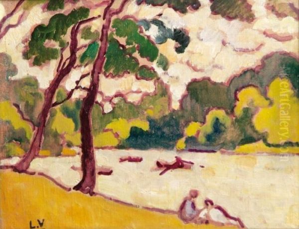 Bateaux Sur Le Lac Du Bois De Boulogne Oil Painting by Louis Valtat