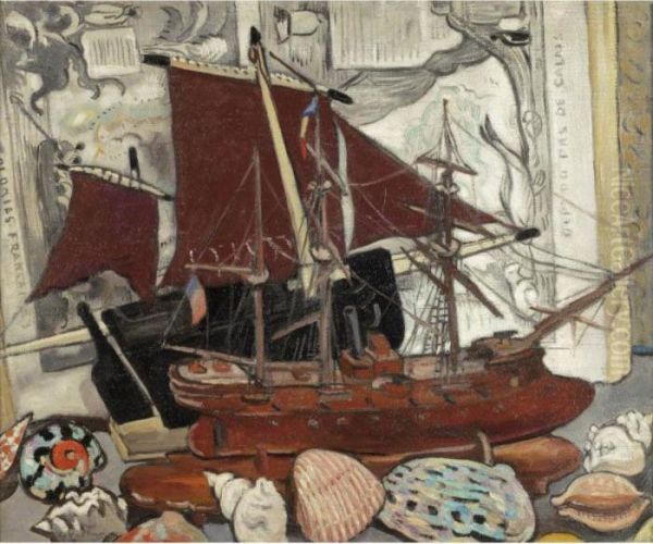 Les Bateaux Oil Painting by Louis Valtat