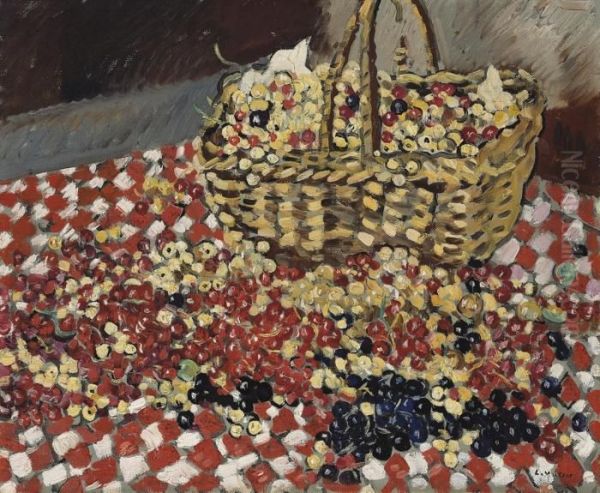 Nature Morte Aux Cerises Oil Painting by Louis Valtat