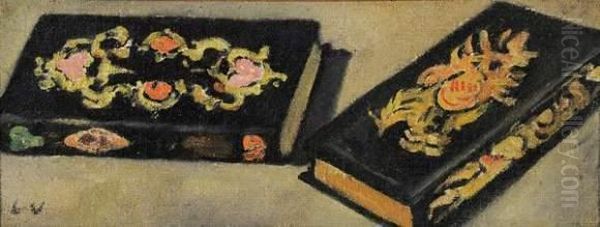 Composition Aux Livres Oil Painting by Louis Valtat