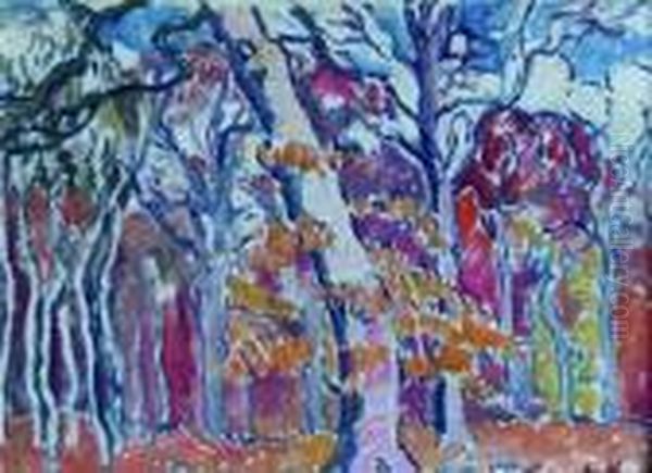 Paysage De Sous-bois Oil Painting by Louis Valtat