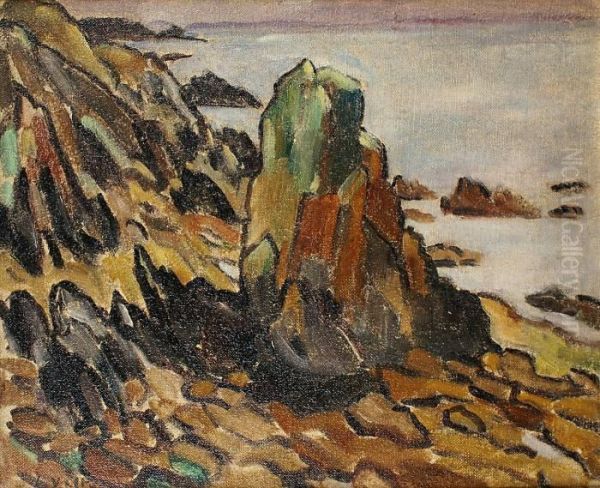 Cotes Rocheuses En Bretagne Oil Painting by Louis Valtat