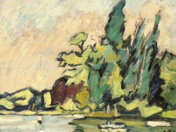 Bois De Boulogne Oil Painting by Louis Valtat