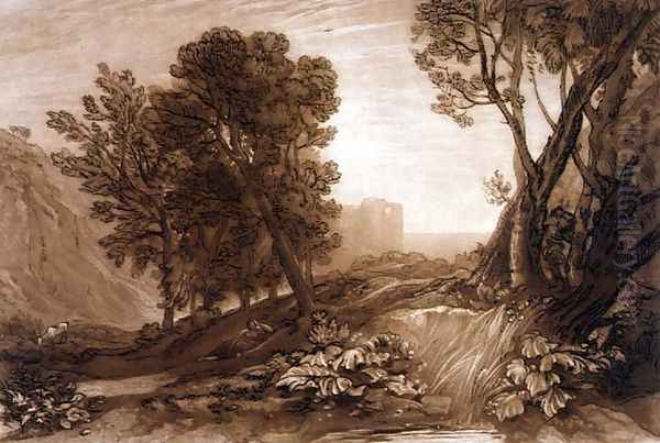 Solitude, from the Liber Studiorum, engraved by William Say, 1816 Oil Painting by Joseph Mallord William Turner