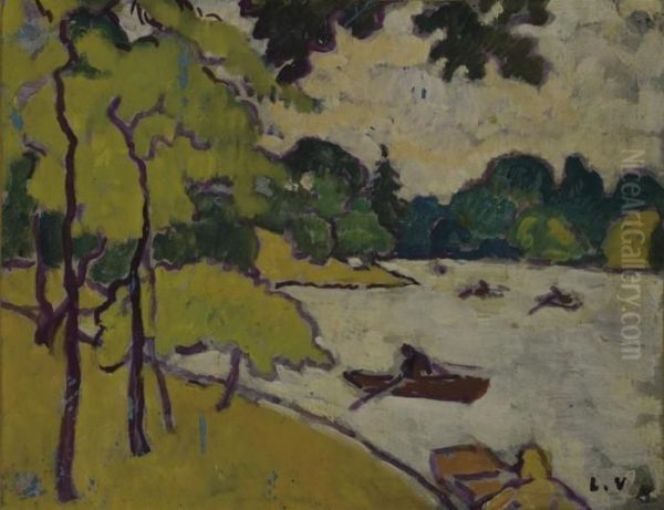 Le Lac Du Bois De Boulogne Oil Painting by Louis Valtat