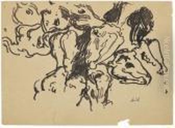 Quatre Dessins Oil Painting by Louis Valtat