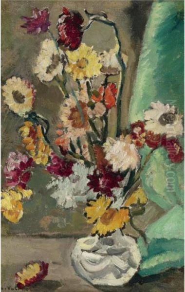 Immortelles Au Petit Vase De Crystal Oil Painting by Louis Valtat