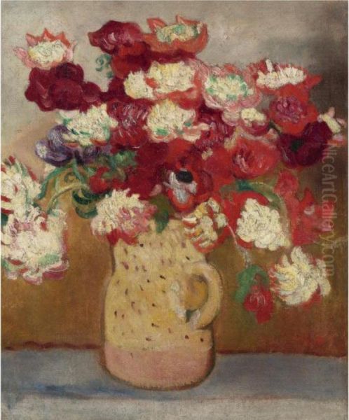 Bouquet De Fleurs Oil Painting by Louis Valtat