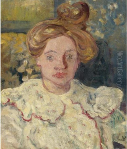 Portrait De Madame Valtat Oil Painting by Louis Valtat