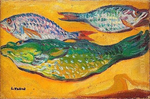 Les Poissons Oil Painting by Louis Valtat